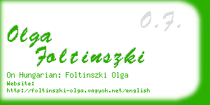 olga foltinszki business card